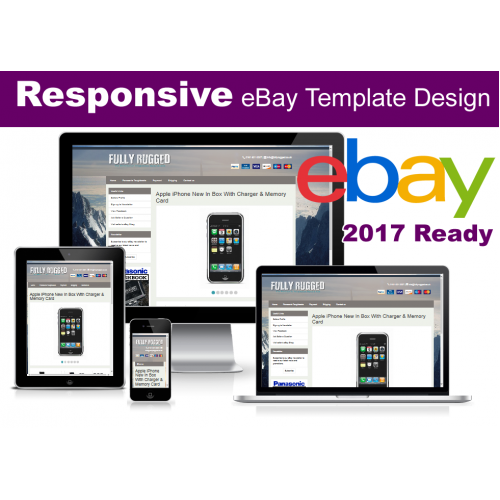 Responsive eBay Listing Template (no active content 2017 ready)
