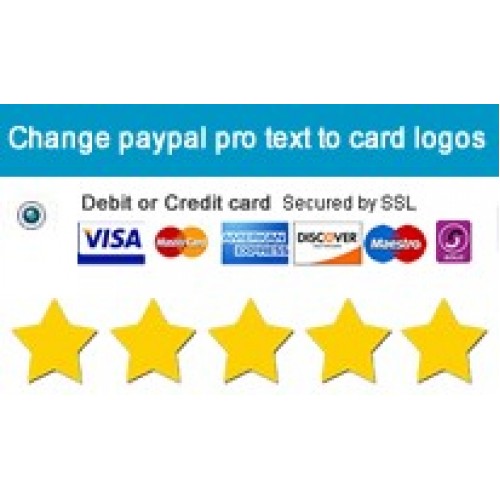 Change Paypal Pro text on checkout to credit card logos