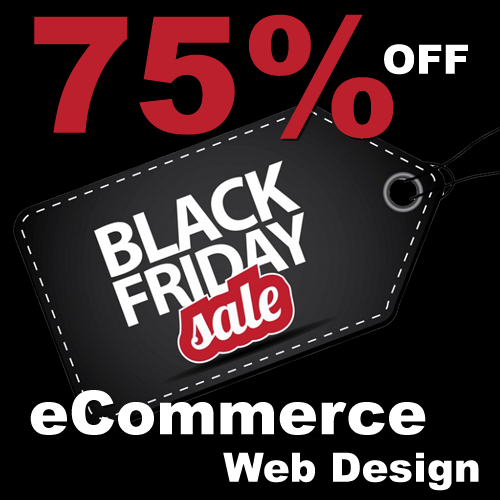 Black Friday Web design SALE 75% off Friday to Monday